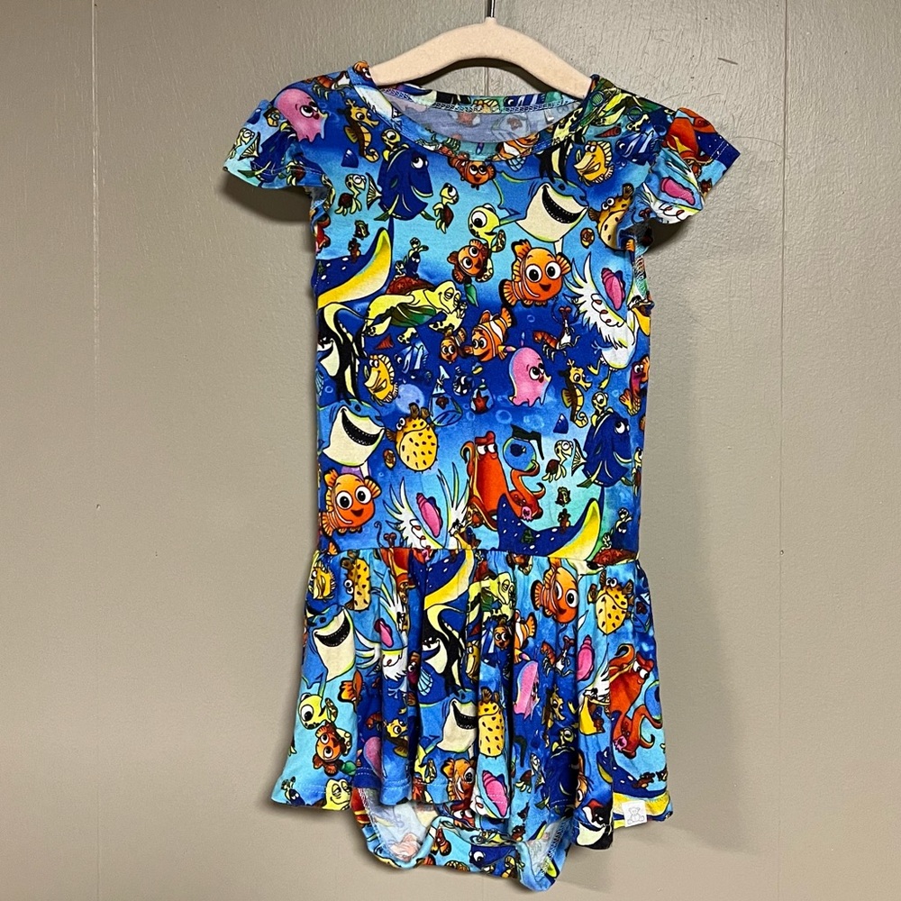 Little Snuggles 18-24 month Nemo bamboo bodysuit twirl dress